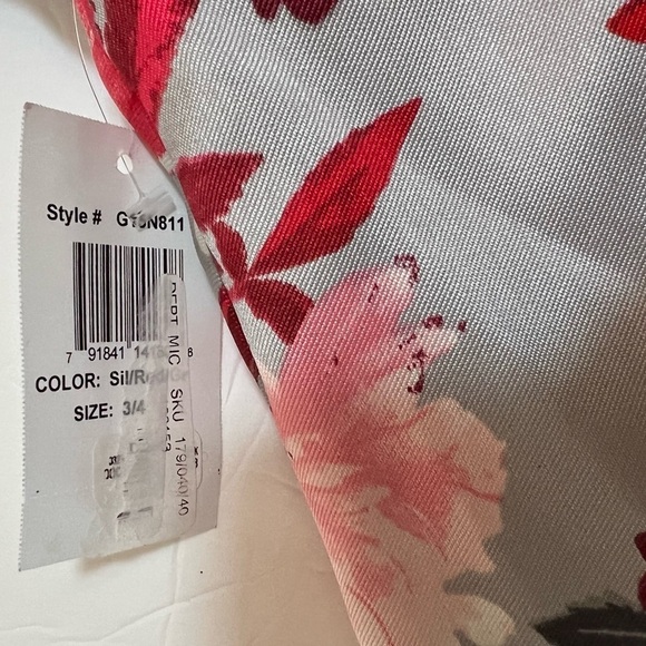 B. DARLIN Lace Bralette-Back Floral-Printed Satin Fit & Flare Dress Size 3 - Picture 11 of 14